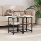 Mesa de centro superficie de vidrio 2 uds acero 40x40x45 cm