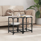 Mesa de centro superficie de vidrio 2 uds acero 40x40x45 cm