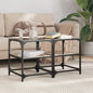Mesa de centro superficie de vidrio 2 uds acero 40x40x45 cm