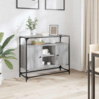 Aparador con 2 puertas madera maciza de mango 55x30x70 cm