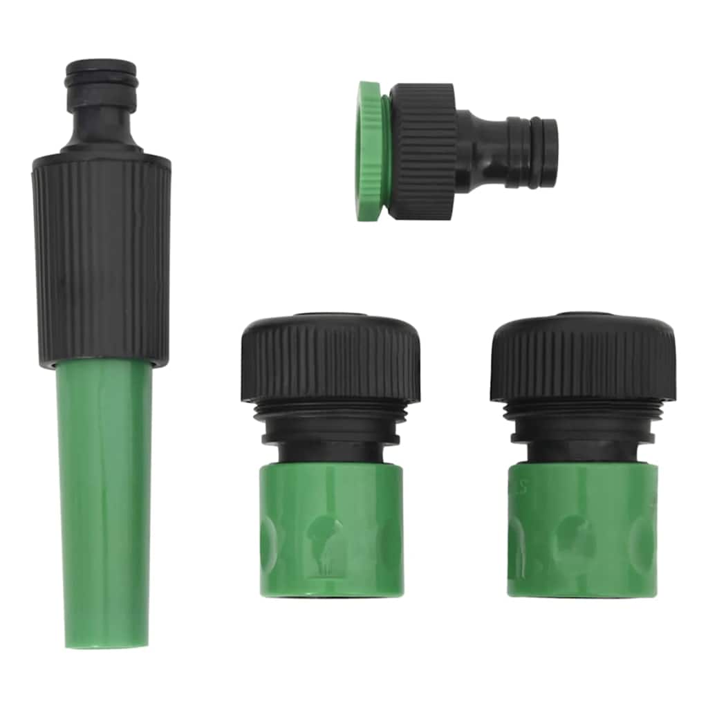 Carrete de manguera de pie con set racores PVC verde 0,5" 20 m