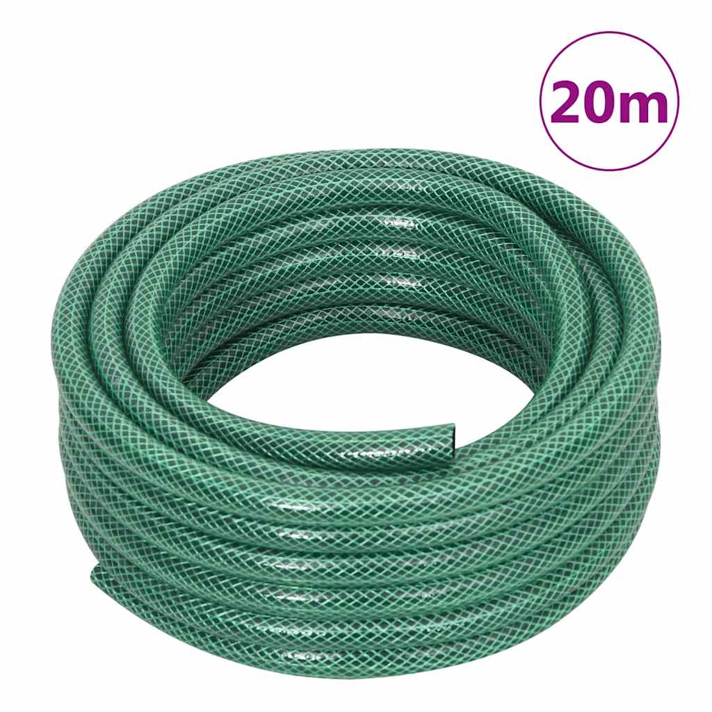 Carrete de manguera de pie con set racores PVC verde 0,5" 20 m