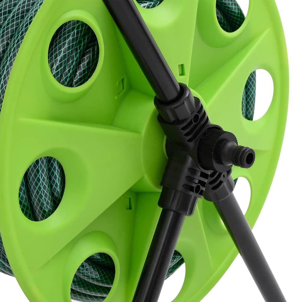Carrete de manguera con set de racores PVC verde 0,5" 30 m