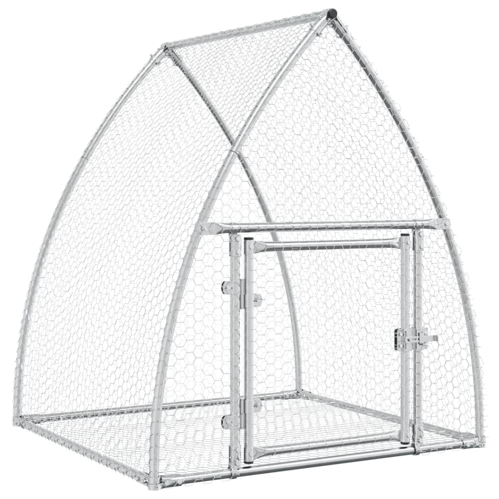 Conejera acero galvanizado plateado 105x100x120 cm