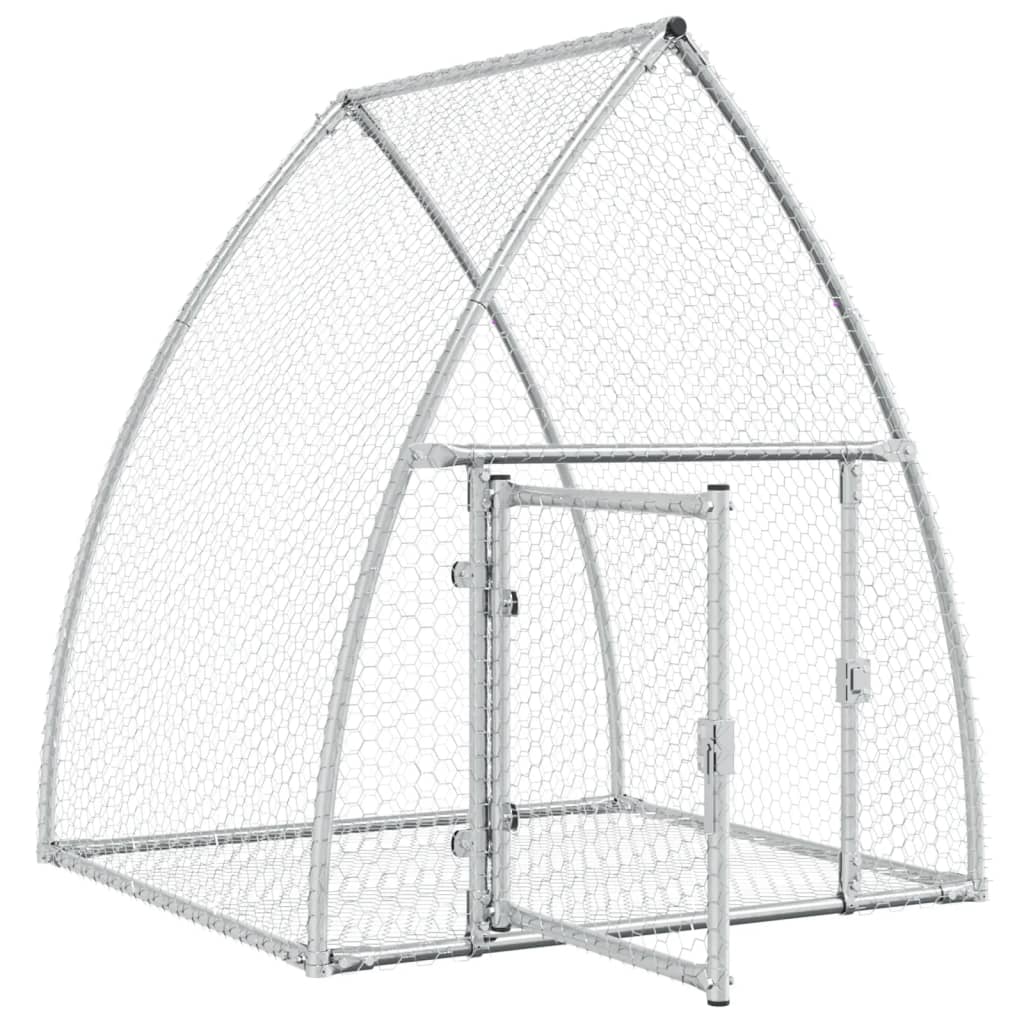 Conejera acero galvanizado plateado 105x100x120 cm