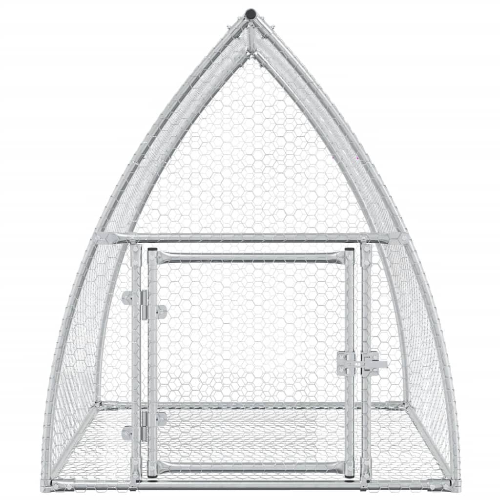Conejera acero galvanizado plateado 105x100x120 cm