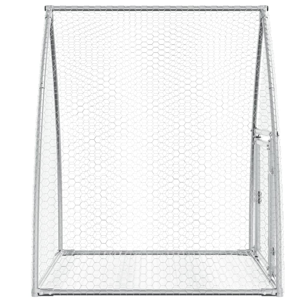 Conejera acero galvanizado plateado 105x100x120 cm