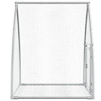 Conejera acero galvanizado plateado 105x100x120 cm