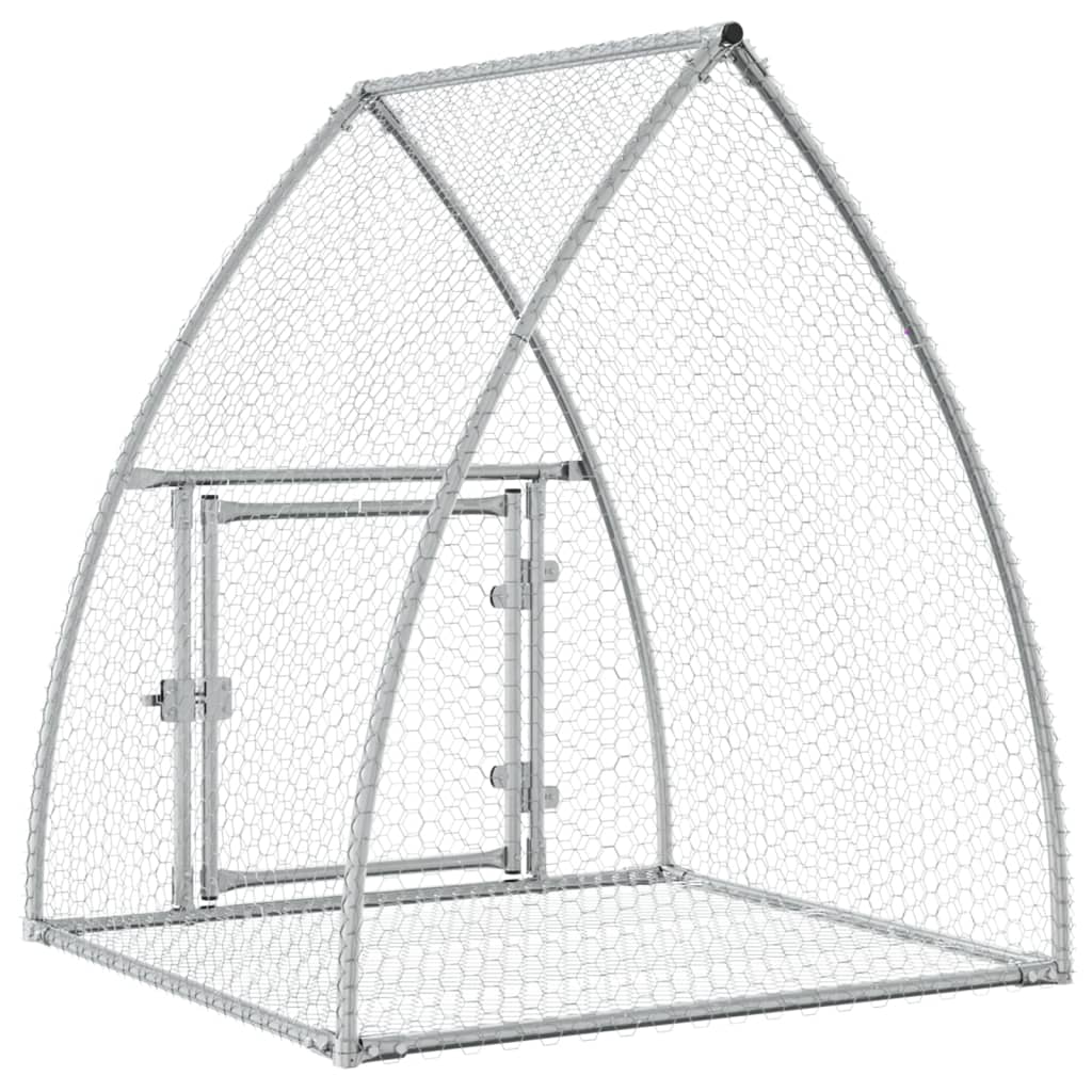 Conejera acero galvanizado plateado 105x100x120 cm