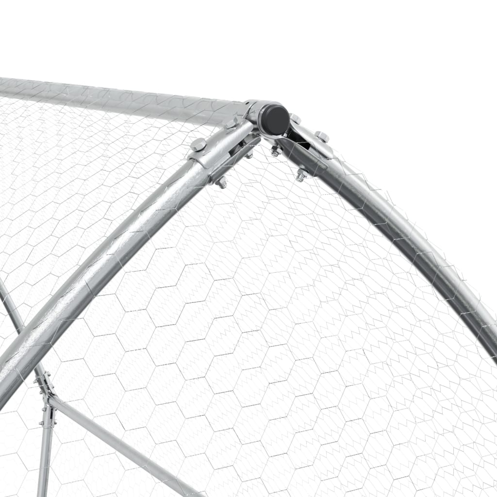 Conejera acero galvanizado plateado 105x100x120 cm
