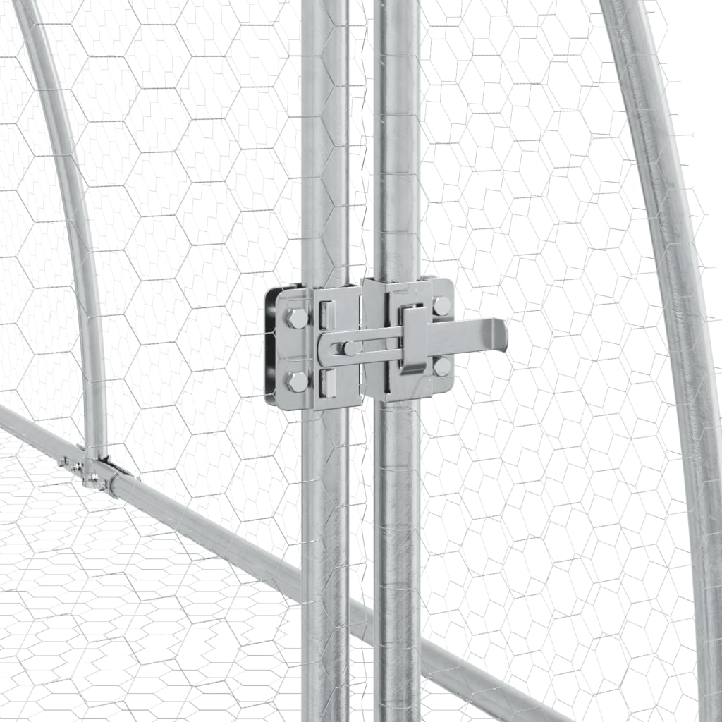 Conejera acero galvanizado plateado 105x100x120 cm