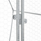 Conejera acero galvanizado plateado 105x100x120 cm