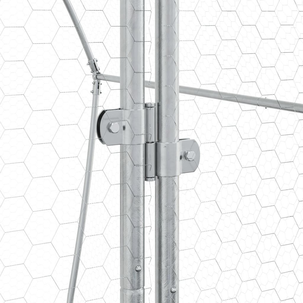 Conejera acero galvanizado plateado 105x100x120 cm