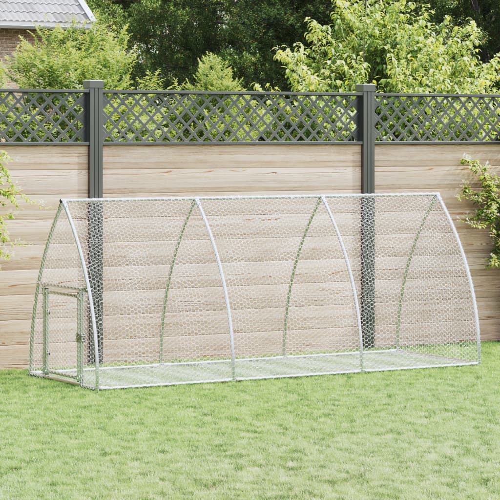 Conejera acero galvanizado plateado 105x100x120 cm