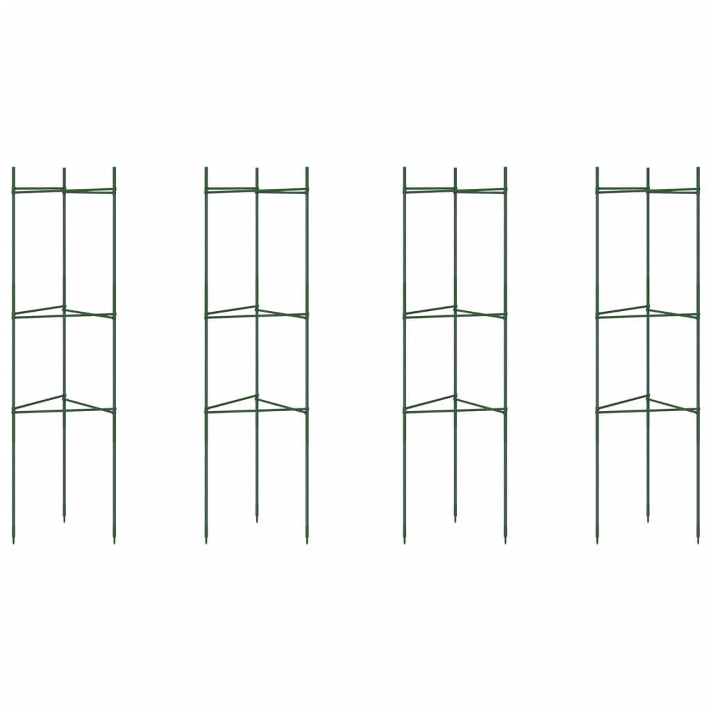 Tutores para tomates 4 unidades acero y PP 116 cm