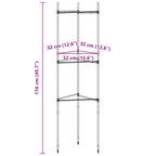 Tutores para tomates 4 unidades acero y PP 116 cm