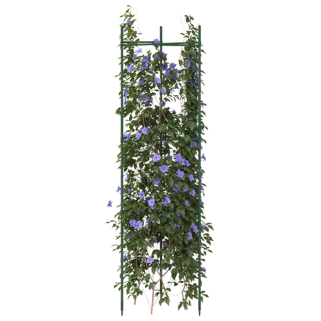 Tutores para tomates 4 unidades acero y PP 116 cm