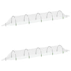 Túneles de malla 2 uds fibra de vidrio y PP 1,5x5 m