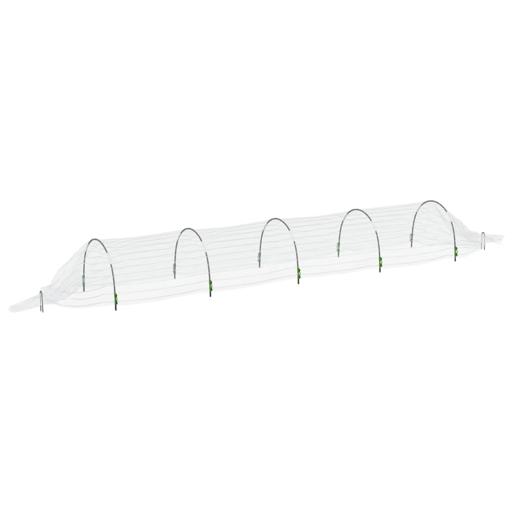Túneles de malla 2 uds fibra de vidrio y PP 1,5x5 m