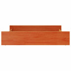 Cajones de cama 2 uds madera maciza de pino marrón cera