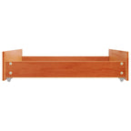 Cajones de cama 2 uds madera maciza de pino marrón cera