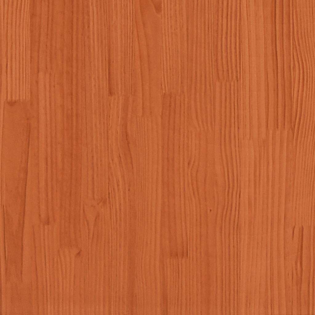 Cajones de cama 2 uds madera maciza de pino marrón cera