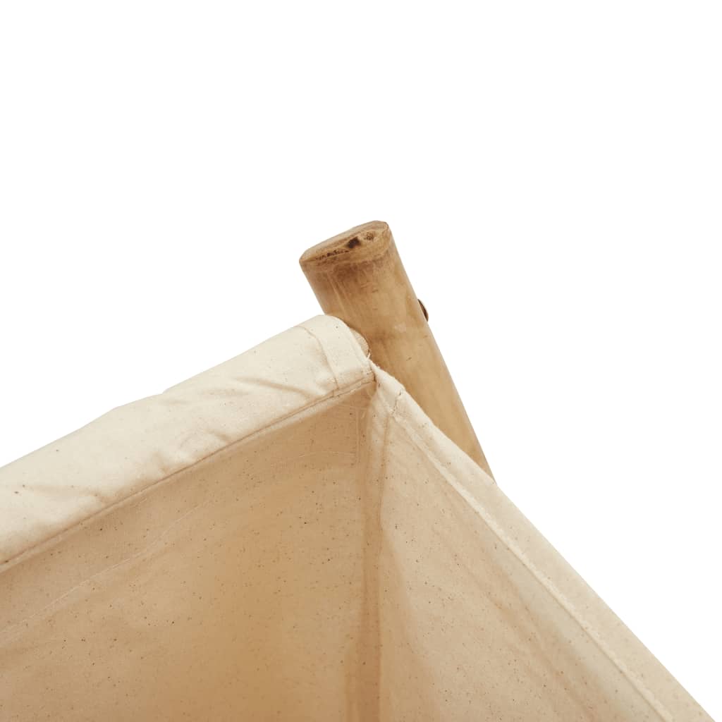 Cesto de la ropa sucia de bambú blanco crema 41,5x36x63,5 cm