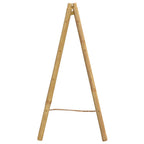 Escalera toallero doble con 4 peldaños bambú 90x50x100 cm
