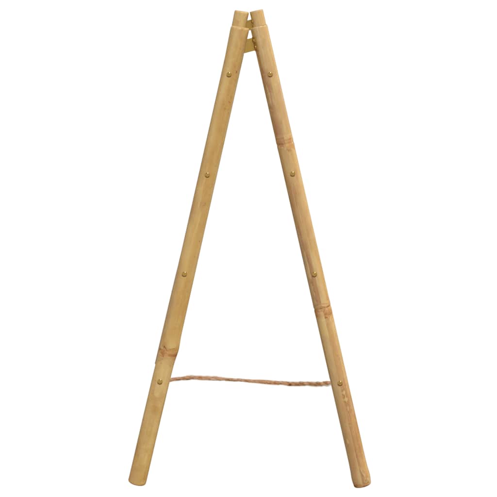 Escalera toallero doble con 4 peldaños bambú 90x50x100 cm
