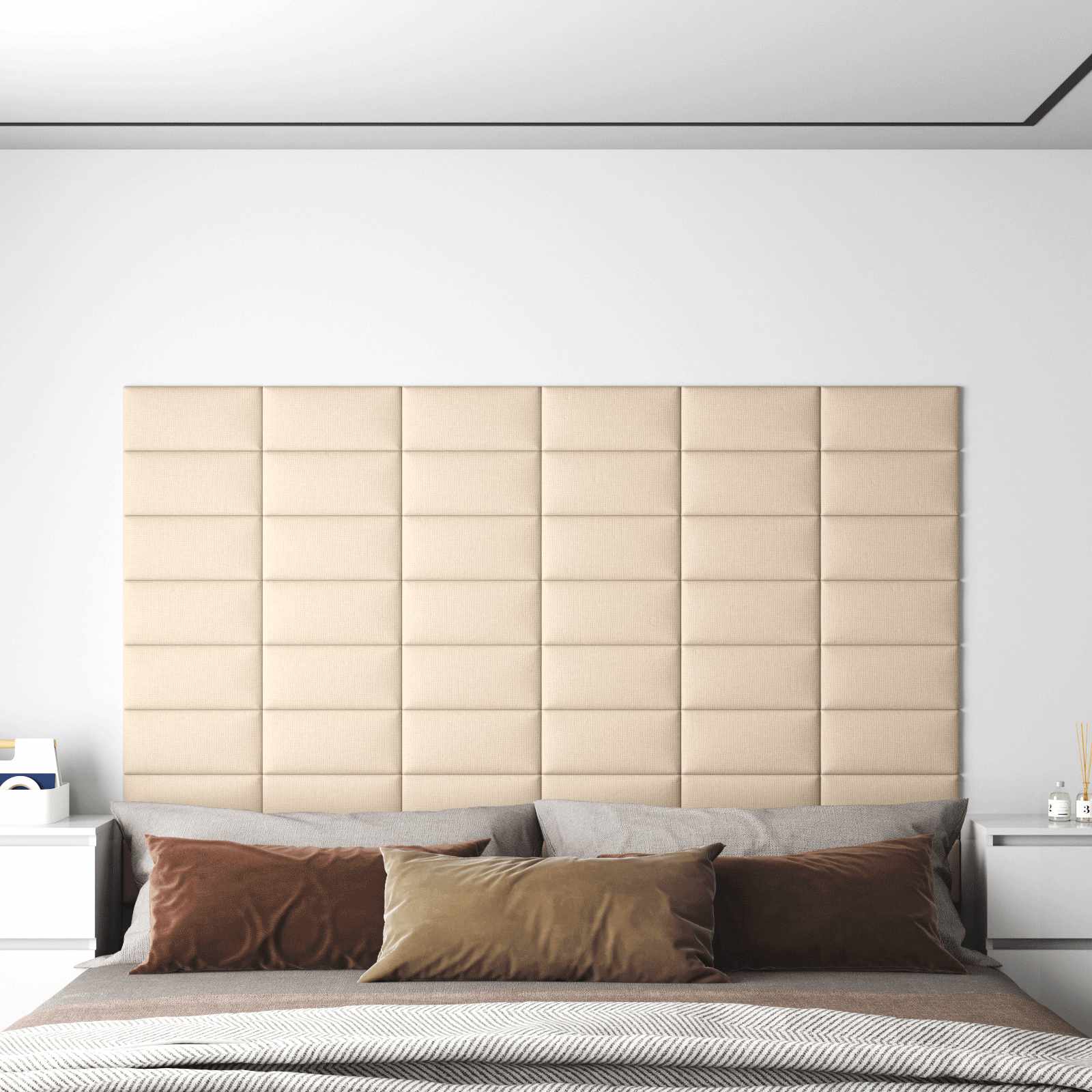 Cabecero de Pared 12 pcs Azul 30 x 15 cm tela