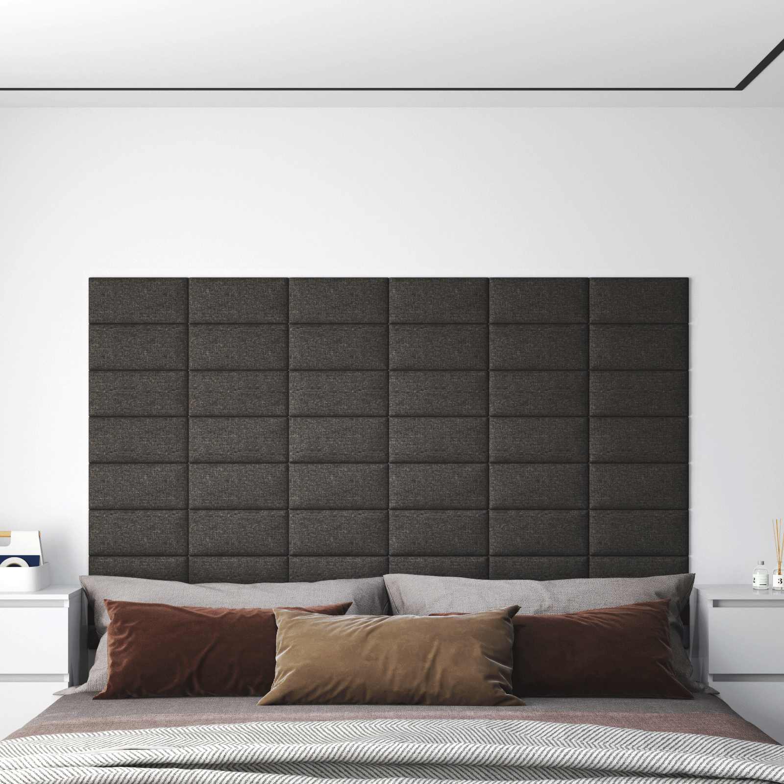 Cabecero de Pared 12 pcs Azul 30 x 15 cm tela