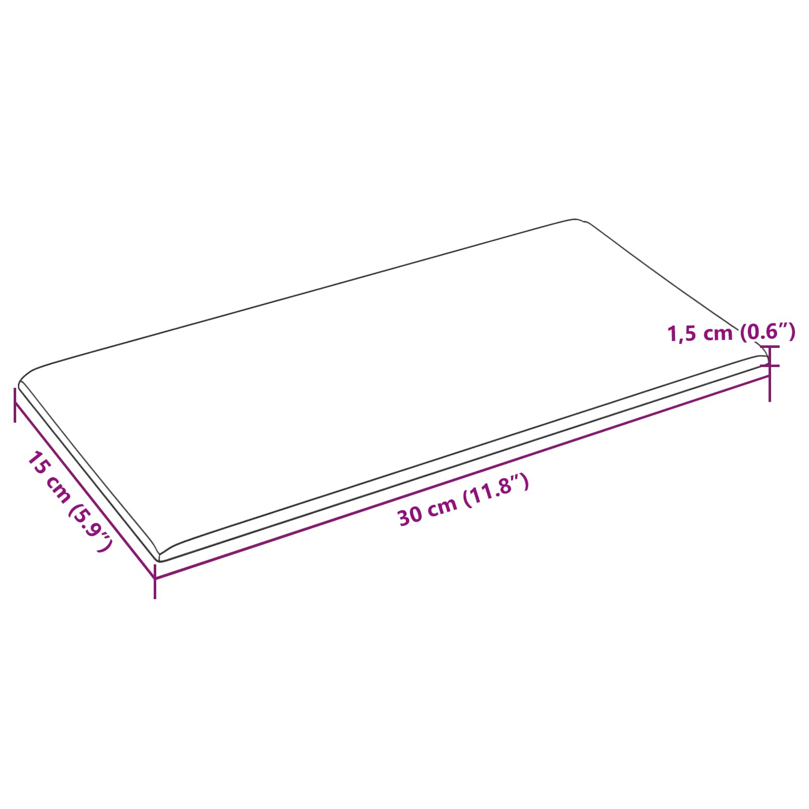 Cabecero de Pared 12 pcs Azul 30 x 15 cm tela