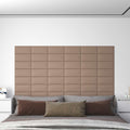 Cabecero de Pared 12 pcs Capuchino 30 x 15 cm tela