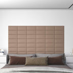 Cabecero de Pared 12 pcs Capuchino 30 x 15 cm tela