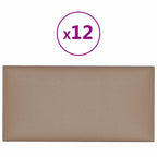 Cabecero de Pared 12 pcs Capuchino 30 x 15 cm tela