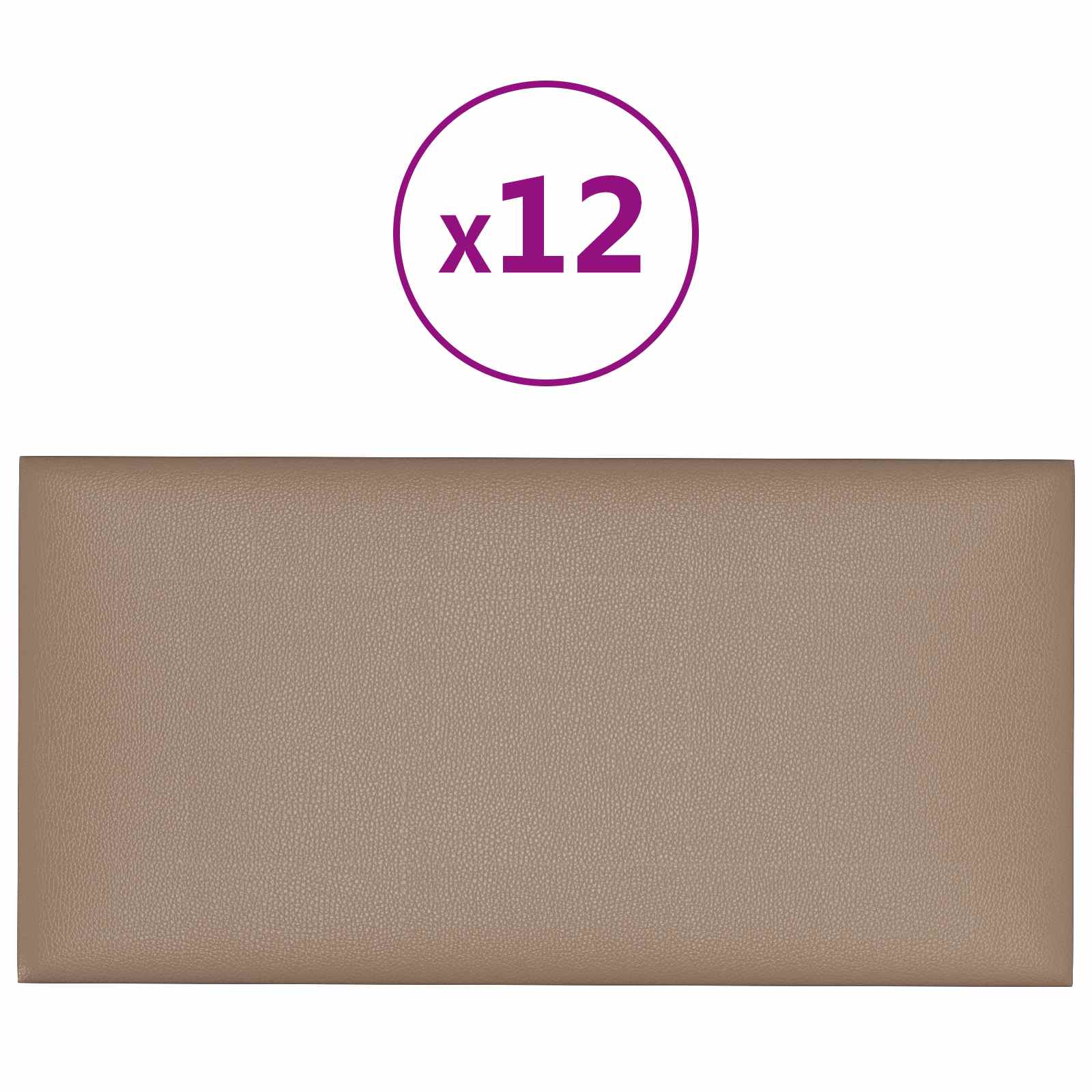 Cabecero de Pared 12 pcs Capuchino 30 x 15 cm tela