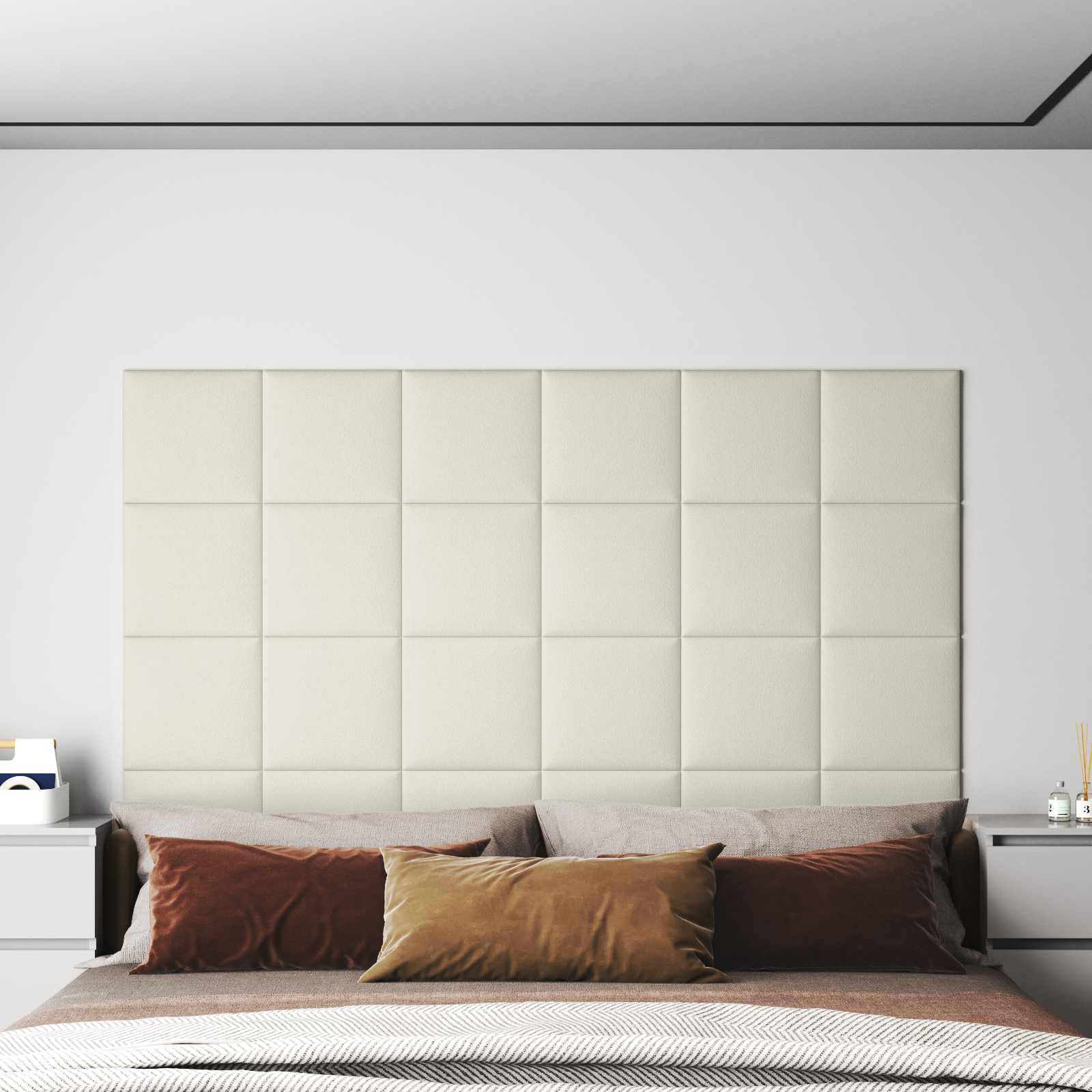 Cabecero de Pared 12 pcs Azul Terciopelo