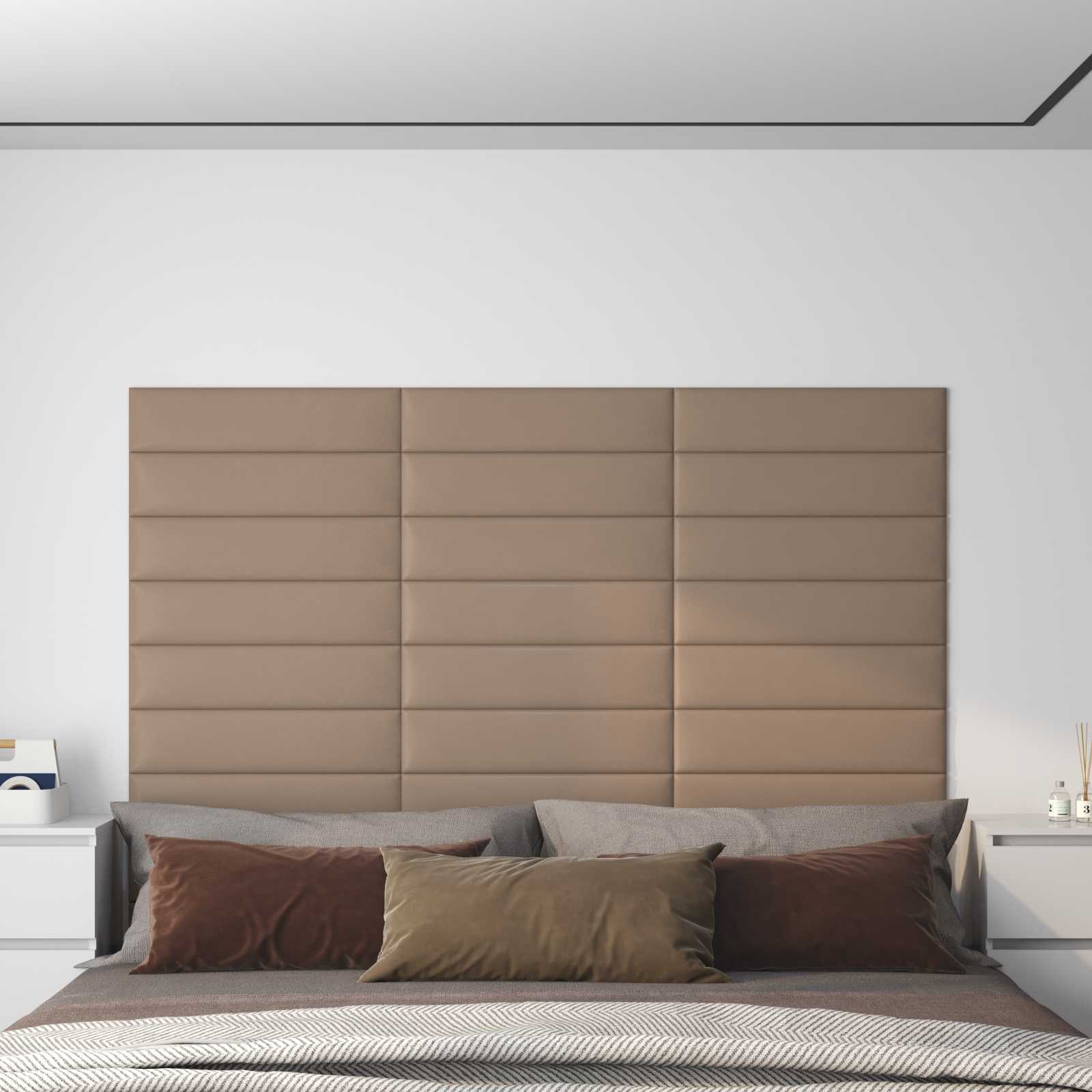 Cabecero de Pared 12 pcs Capuchino 30 x 15 cm tela