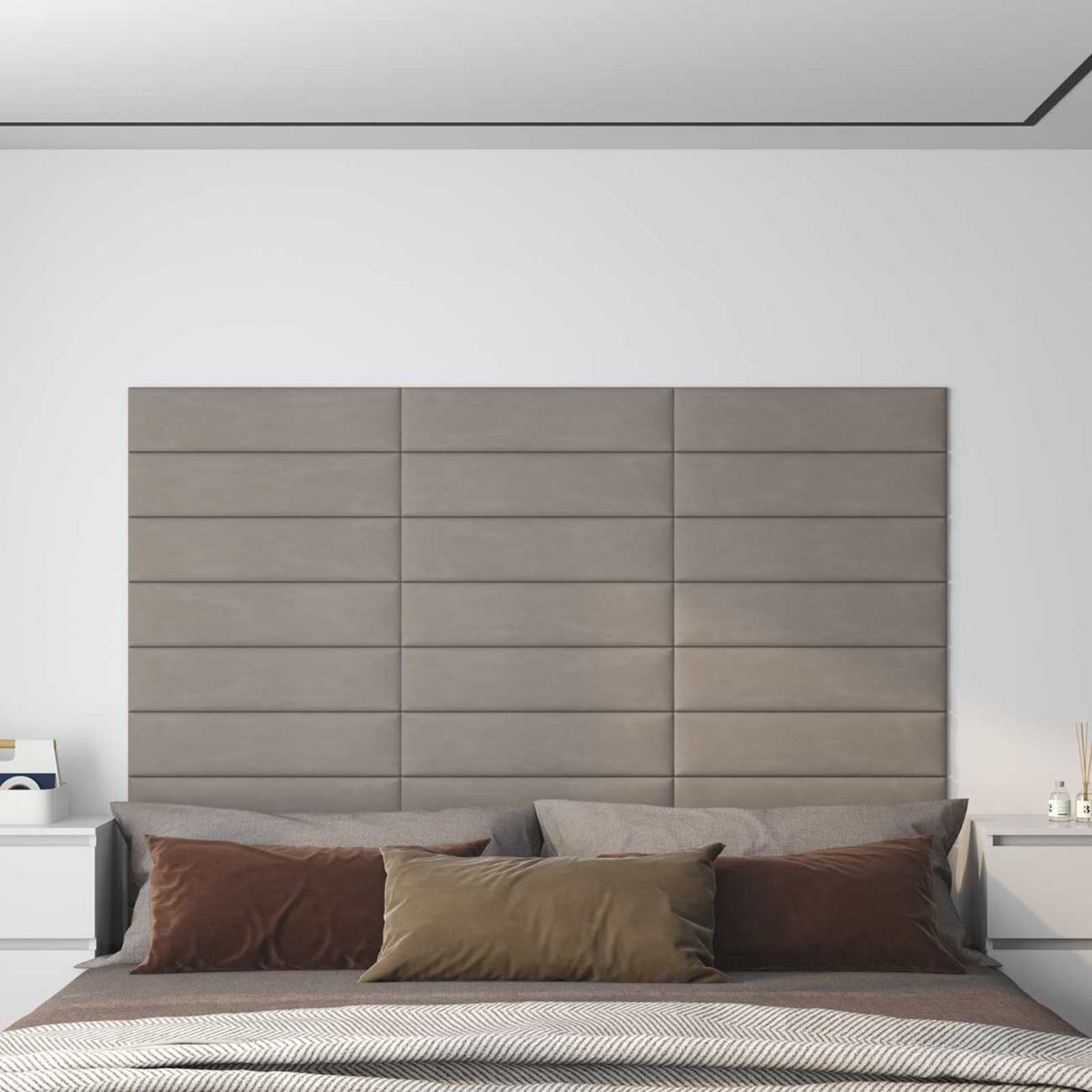 Cabecero de Pared 12 pcs Azul Terciopelo