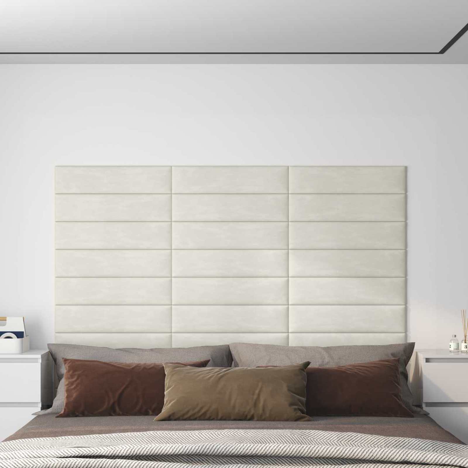 Cabecero de Pared 12 pcs Azul Terciopelo