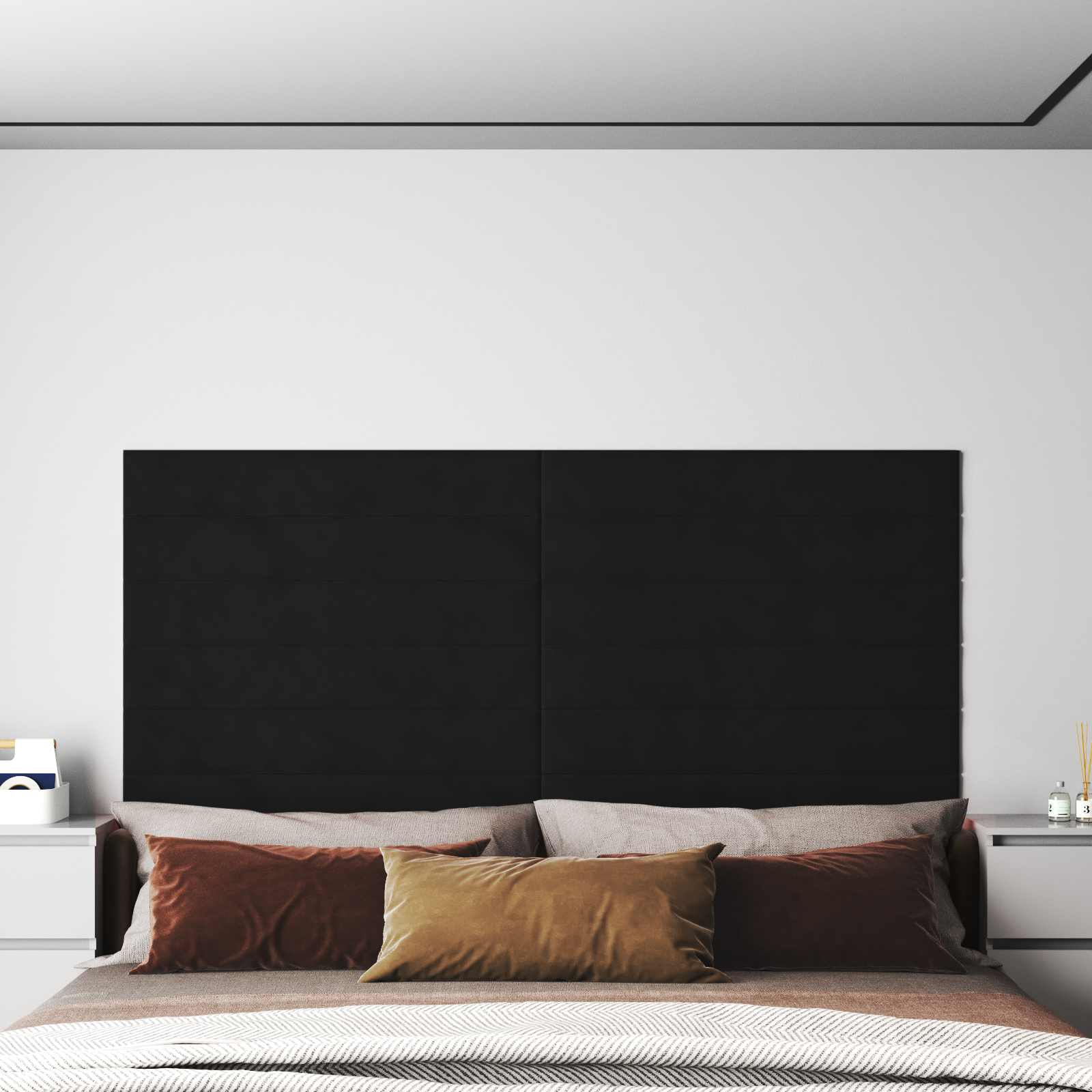 Cabecero de Pared 12 pcs Azul Terciopelo