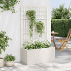 Jardinera con enrejado PP azul gris 120x40x142 cm