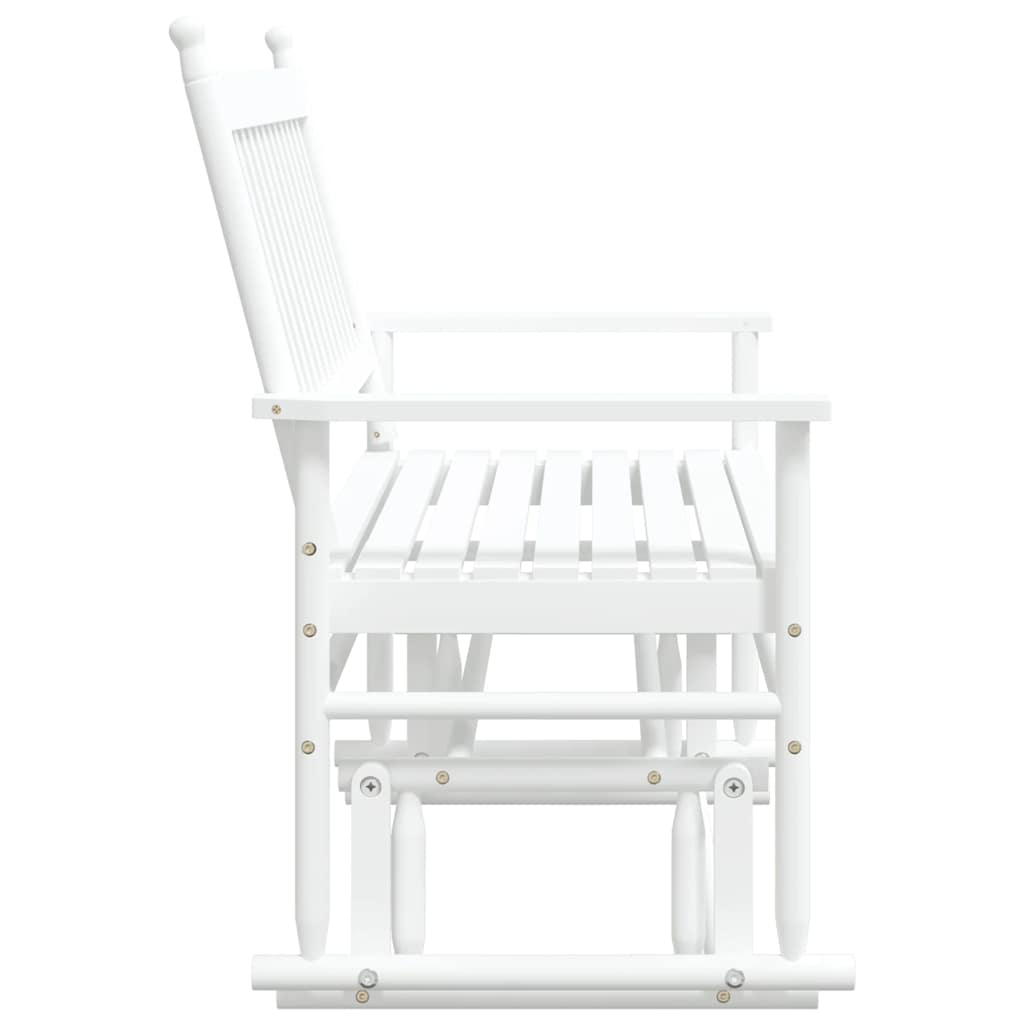 Banco deslizante madera maciza de álamo blanco 118x70x104,5 cm