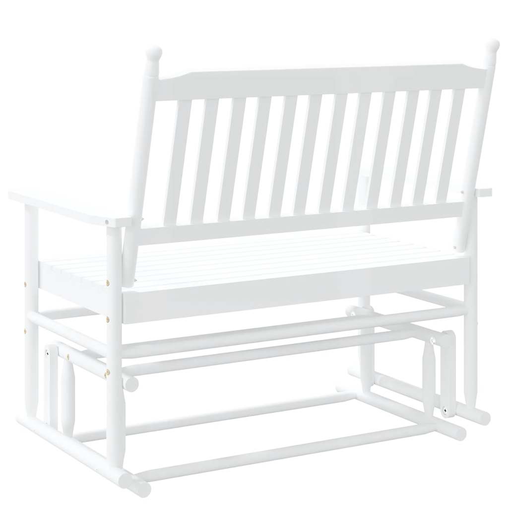 Banco deslizante madera maciza de álamo blanco 118x70x104,5 cm