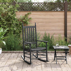 Mecedora con asiento curvo madera maciza de álamo negro