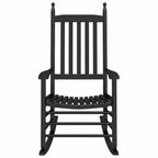 Mecedora con asiento curvo madera maciza de álamo negro