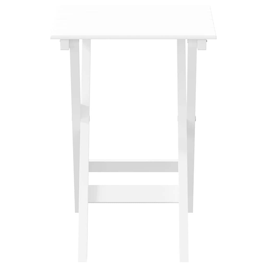 Mesa auxiliar plegable madera maciza de álamo blanca
