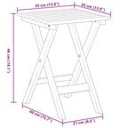 Mesa auxiliar plegable madera maciza de álamo blanca