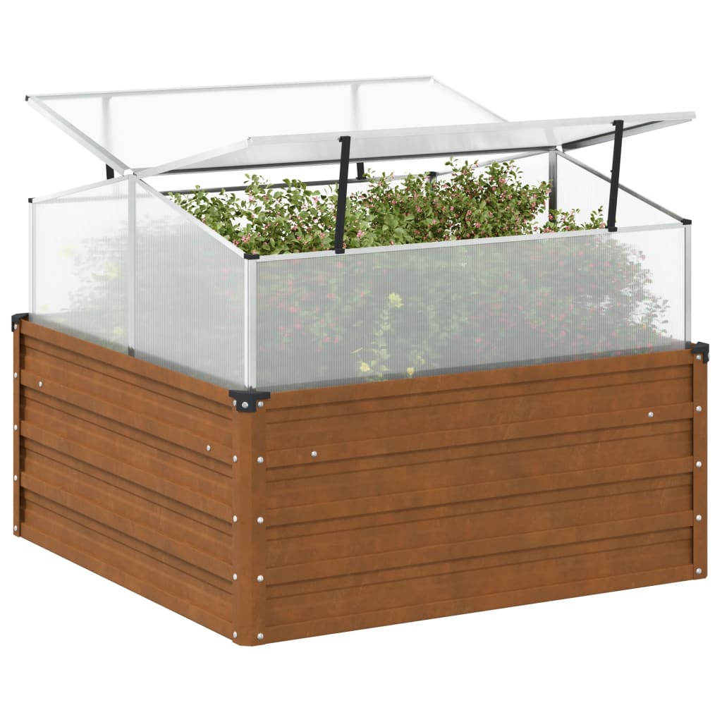 Jardinera acero blanco 32x29x75 cm