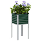 Jardinera acero blanco 32x29x75 cm